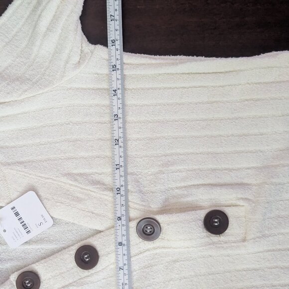 We the Free Oliver Knit Henley Canvas in Ivory Size Small NWT - Picture 6 of 8